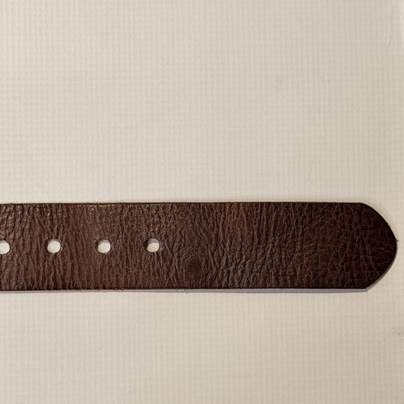 Bill Adler Genuine Leather Belt Mens 36 Brown Silver Buckle Casual Style 12516 - Picture 10 of 11